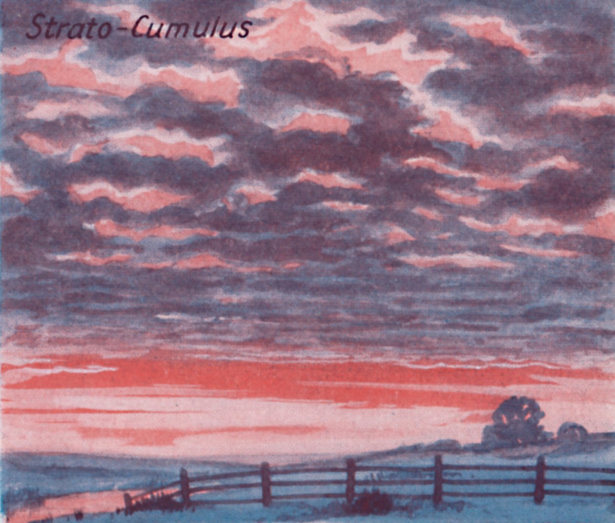 Strato-Cumulus-数十种天空中的主要云形式，1935年 作者 不明