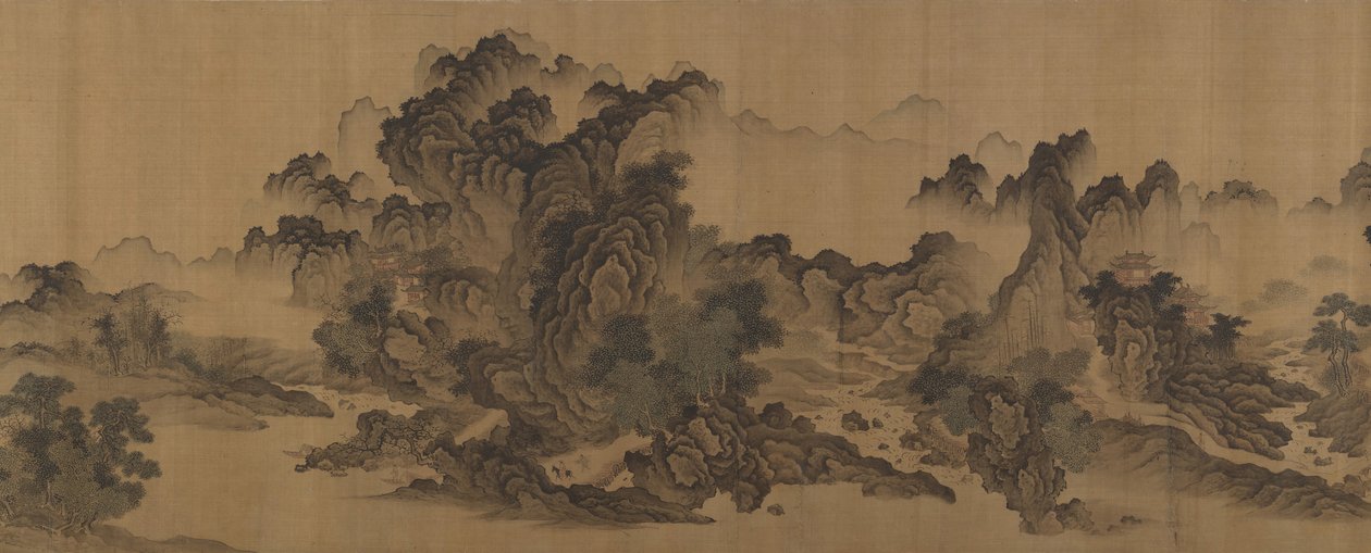 溪流和山峰没有尽头，17世纪。 作者 不明