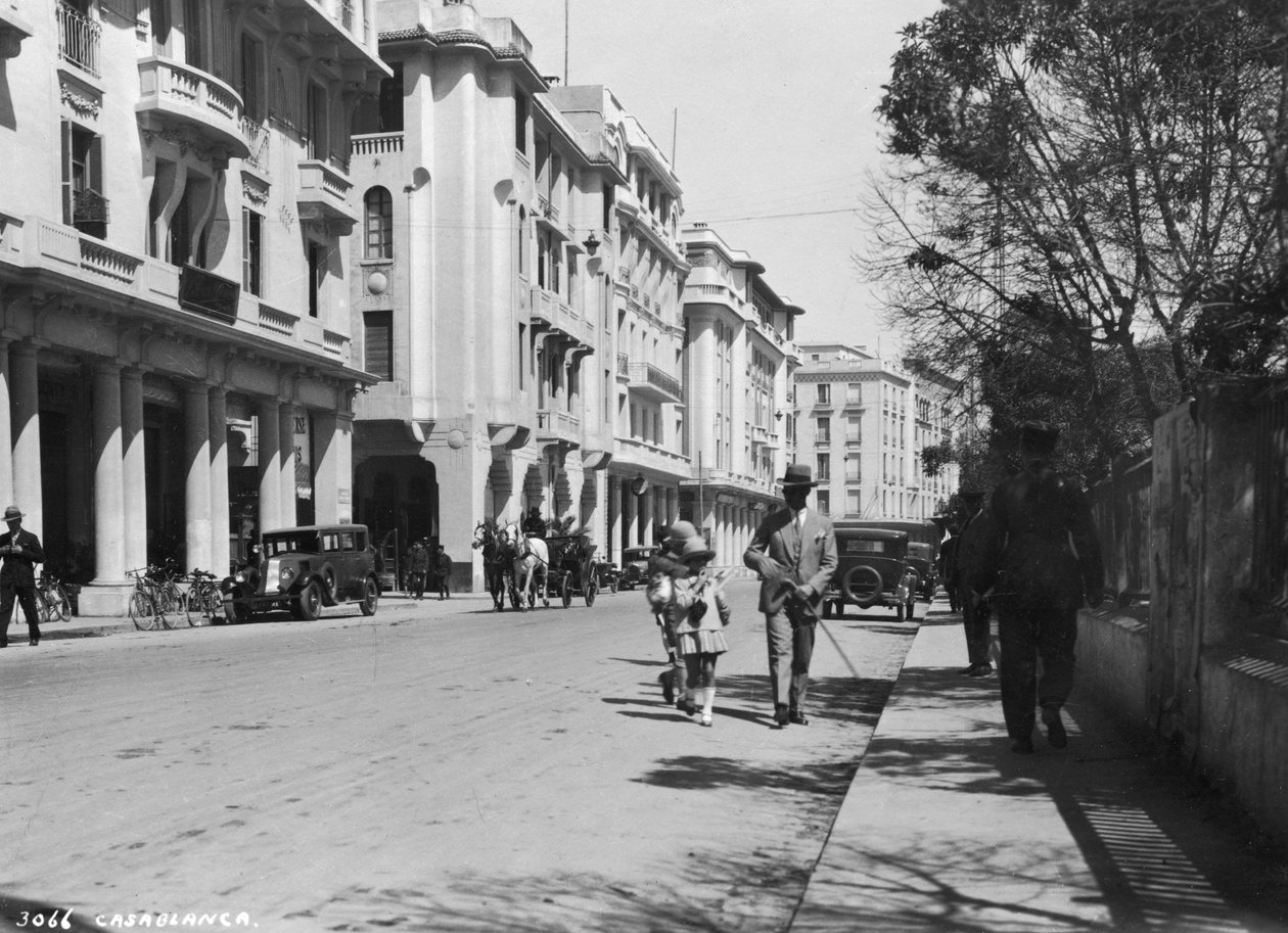 街景，卡萨布兰卡，摩洛哥，c1920s-c1930s 作者 不明