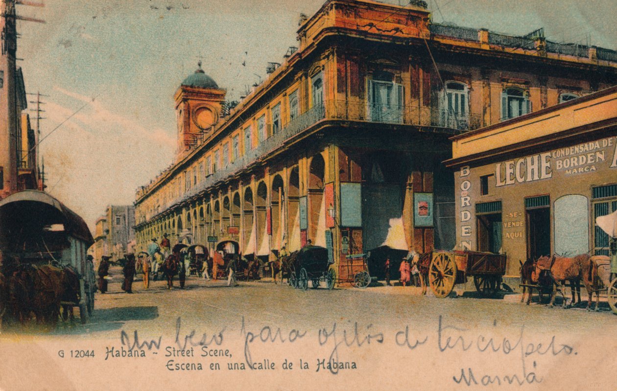 古巴哈瓦那街头场景，c1910年 作者 不明
