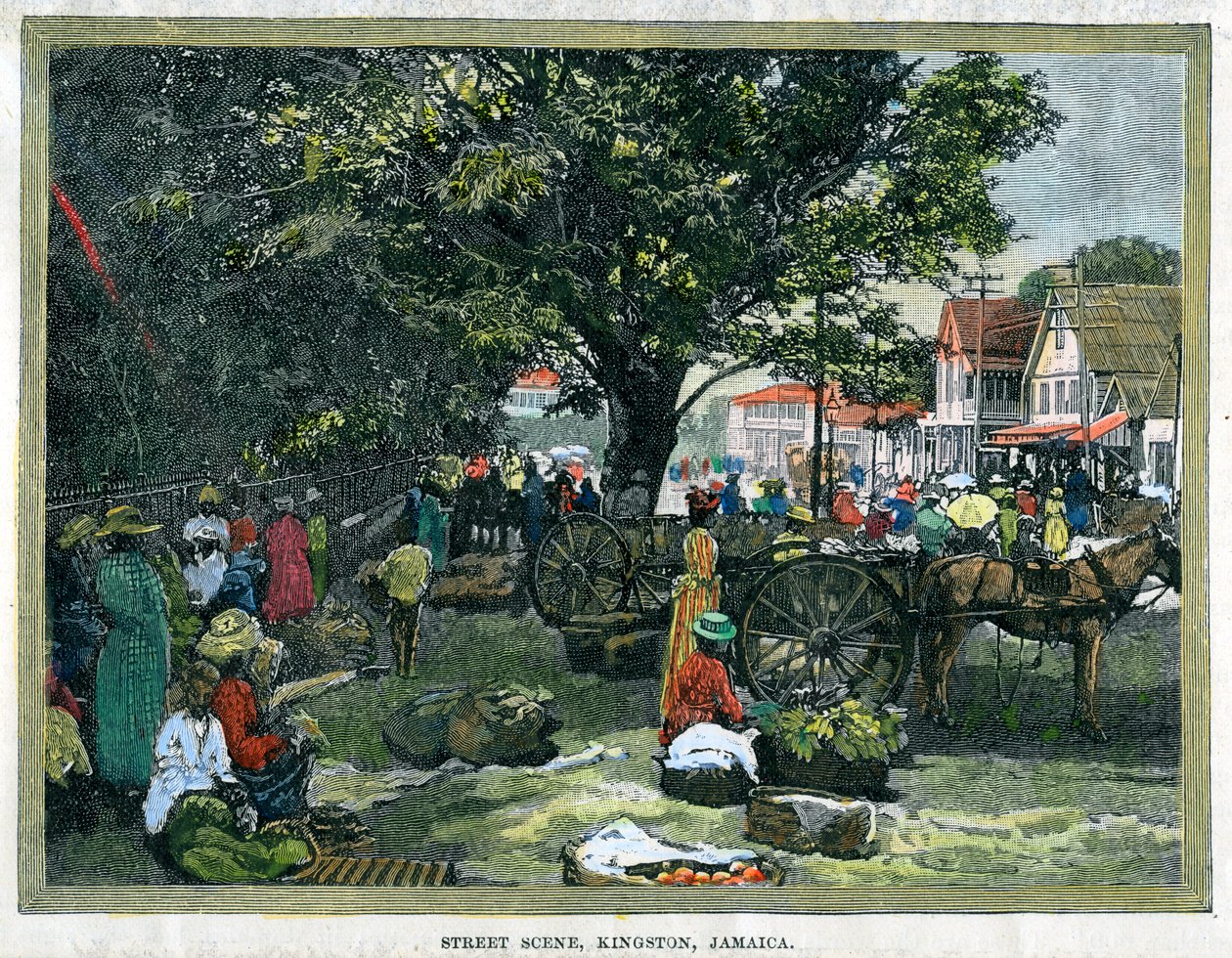 牙买加金斯敦街景，c1880 作者 不明
