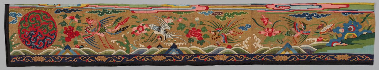 丝绸挂毯条Ko Ssu，1700年代-1800年代。 作者 不明