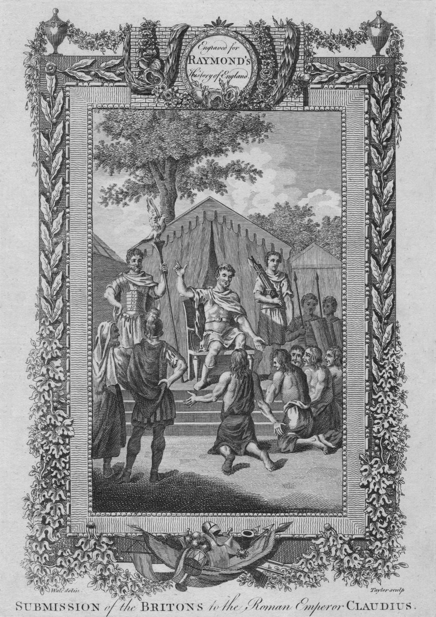 将英国人提交给罗马皇帝克劳迪乌斯（c1787） 作者 不明