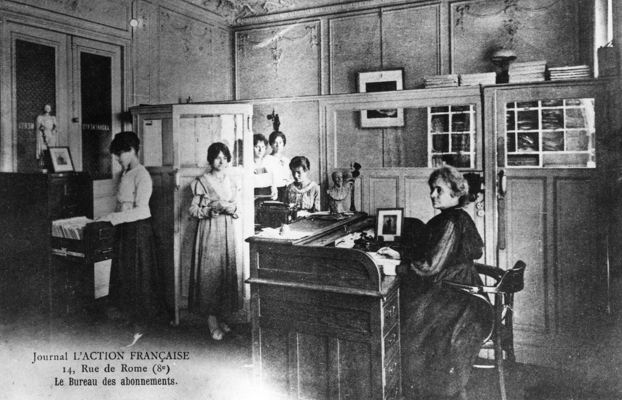 LAction Francaise报纸的订阅办公室，巴黎，1917年 作者 不明