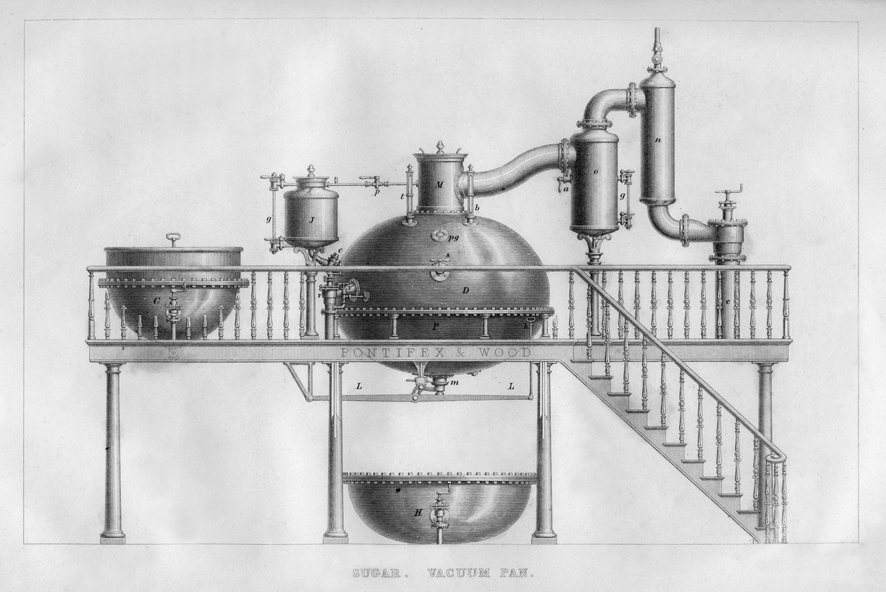 糖。真空锅，1866年 作者 不明