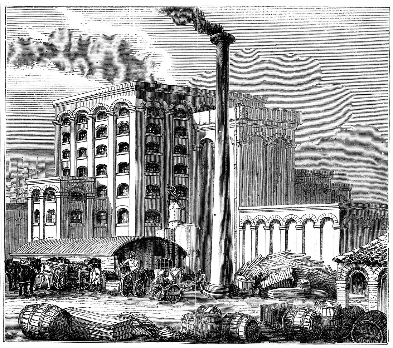 1851年开业的英格兰南安普敦制糖厂 作者 不明