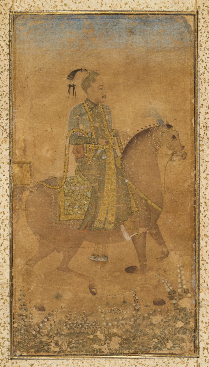 苏丹阿卜杜拉·库特沙（Sultan Abdullah Qutb Shah）1614-74在马背上，c。 1635。 作者 不明