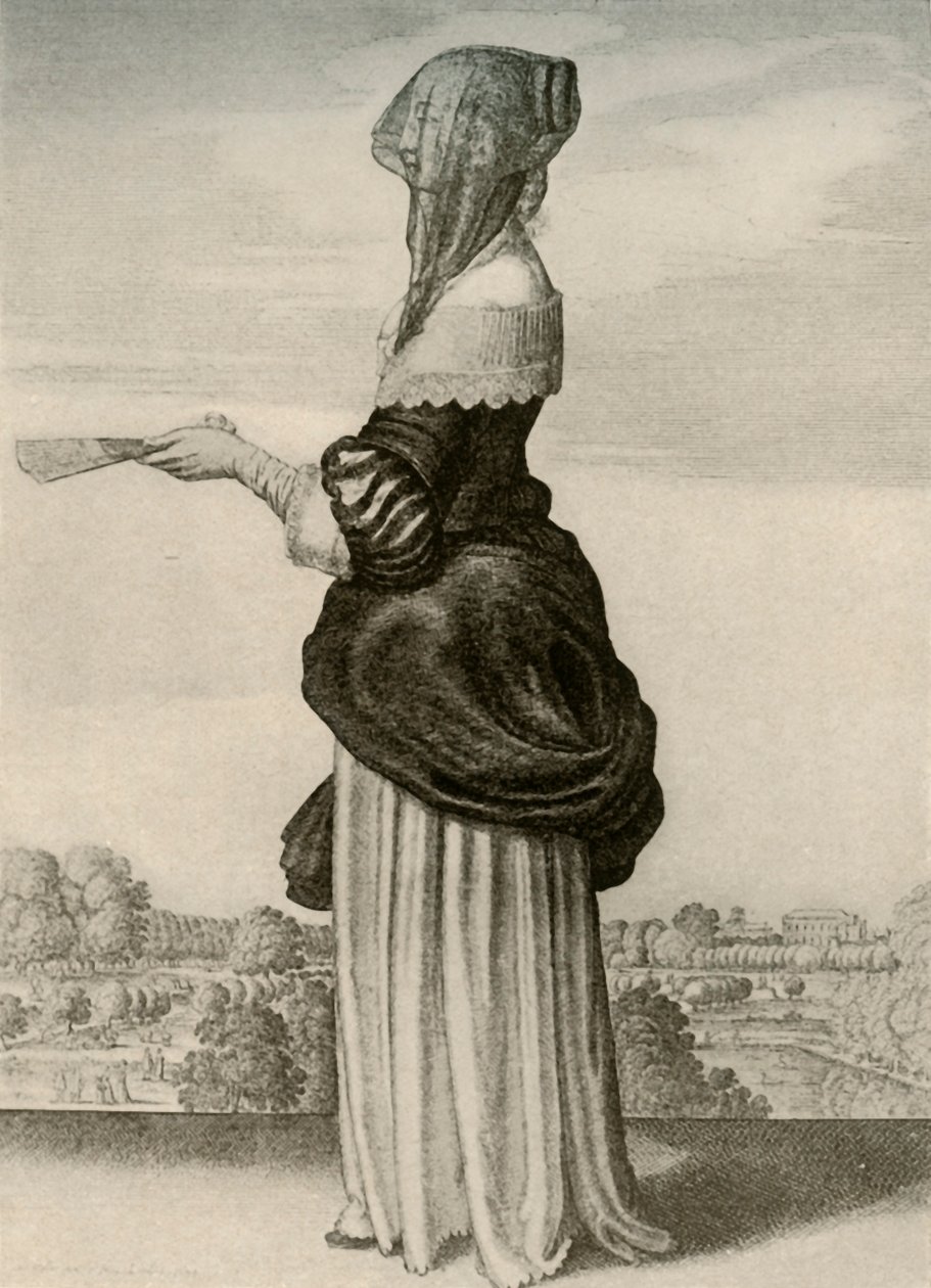 夏季-查尔斯一世（Charles I）统治时期，一位英国女士的夏季礼服，c1620-1640，1937年。 作者 不明