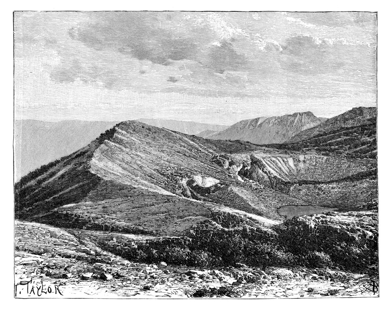 哥斯达黎加伊拉祖山峰，大约1890年 作者 不明