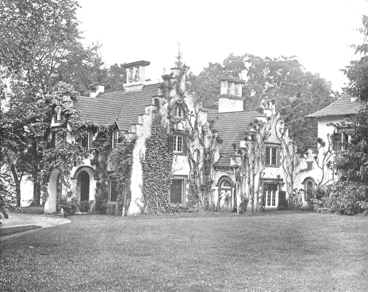 Sunnyside，华盛顿欧文的住所，美国纽约州塔里敦附近，摄于1900年。 作者 不明
