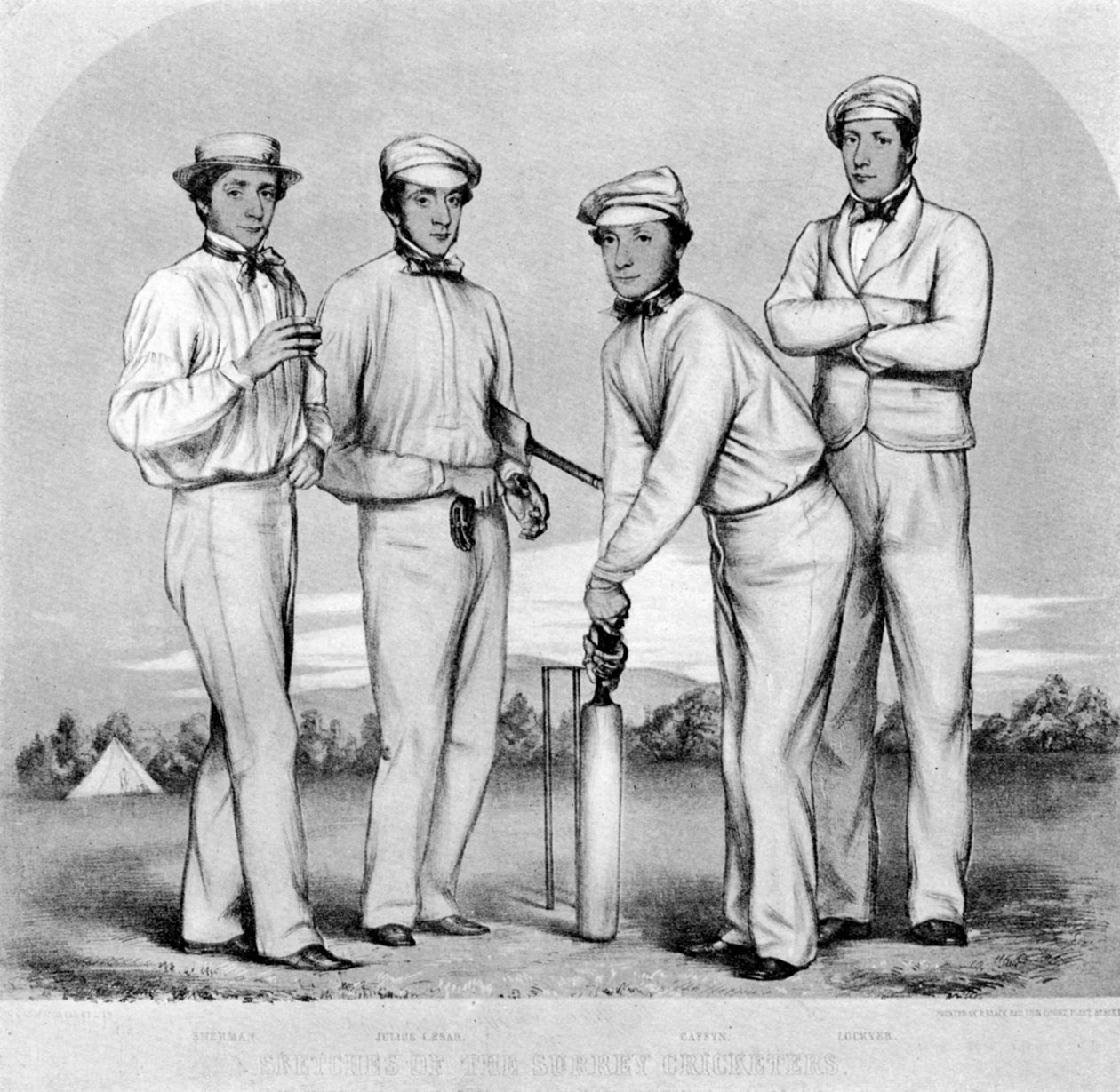 萨里板球运动员，1852年，1912年 作者 不明