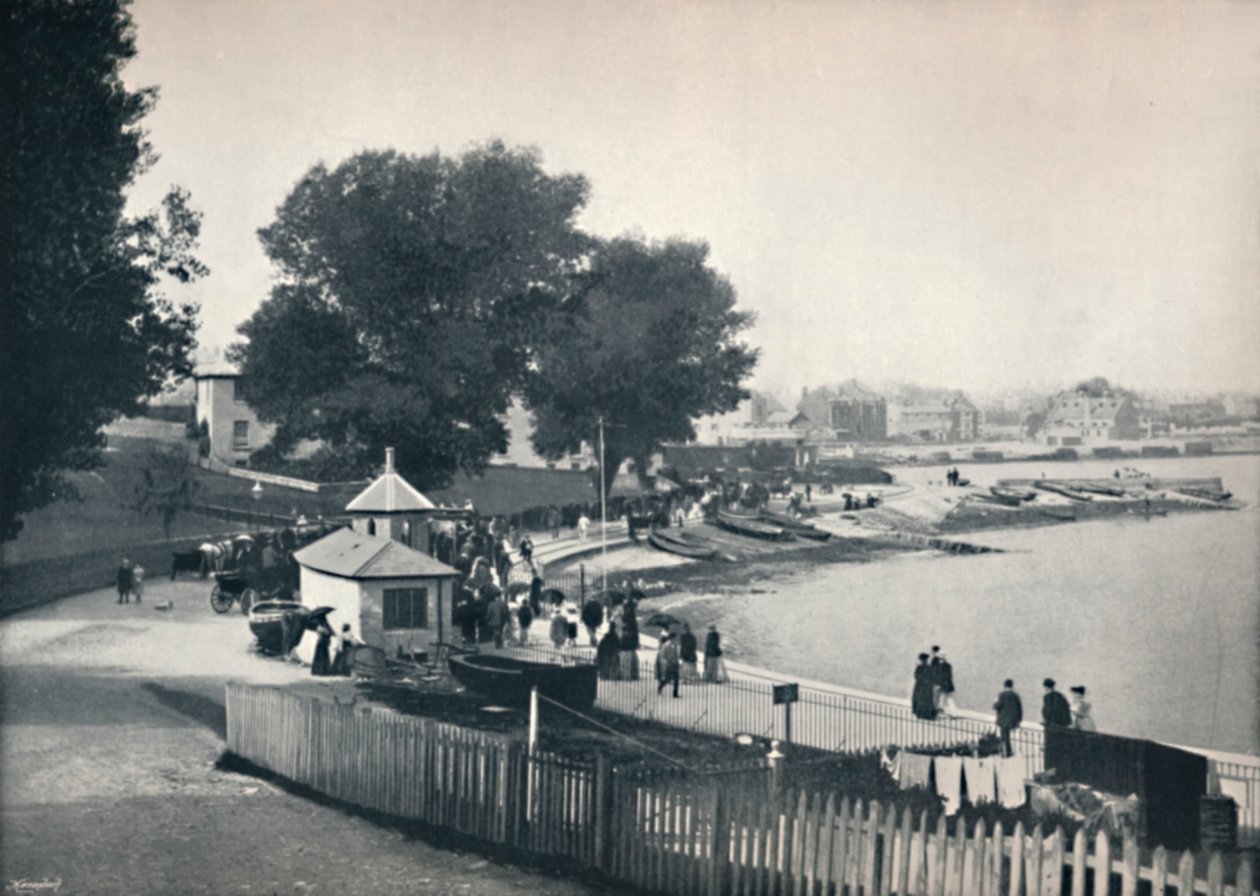 斯沃尼奇（Swanage）-城镇和大海的风景，1895年 作者 不明