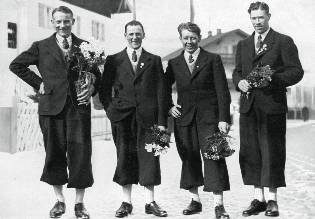 瑞典越野滑雪队，冬季奥运会，德国加米许-帕坦克辛，1936年 作者 不明