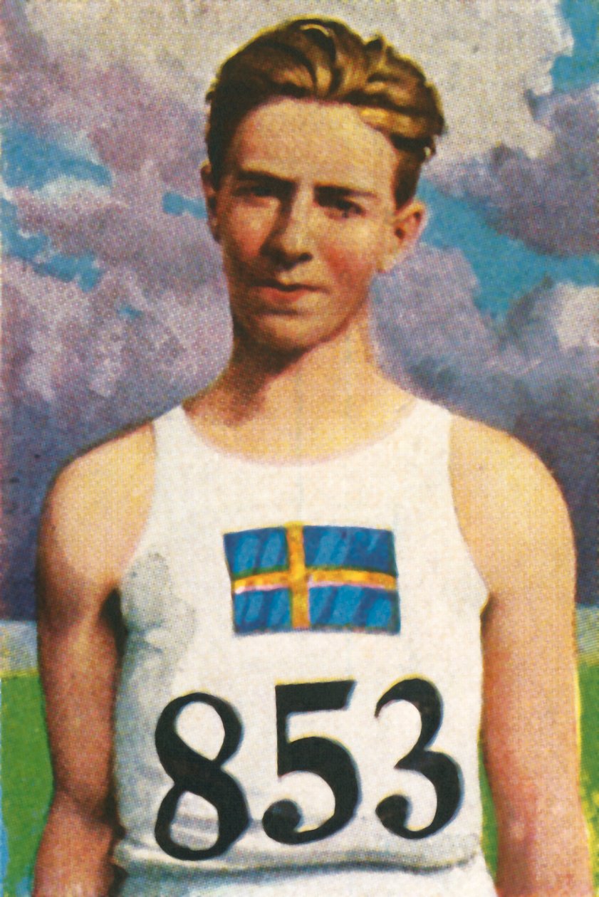 瑞典标枪运动员埃里克·隆德奎斯特（Erik Lundquist），1928年。 作者 不明