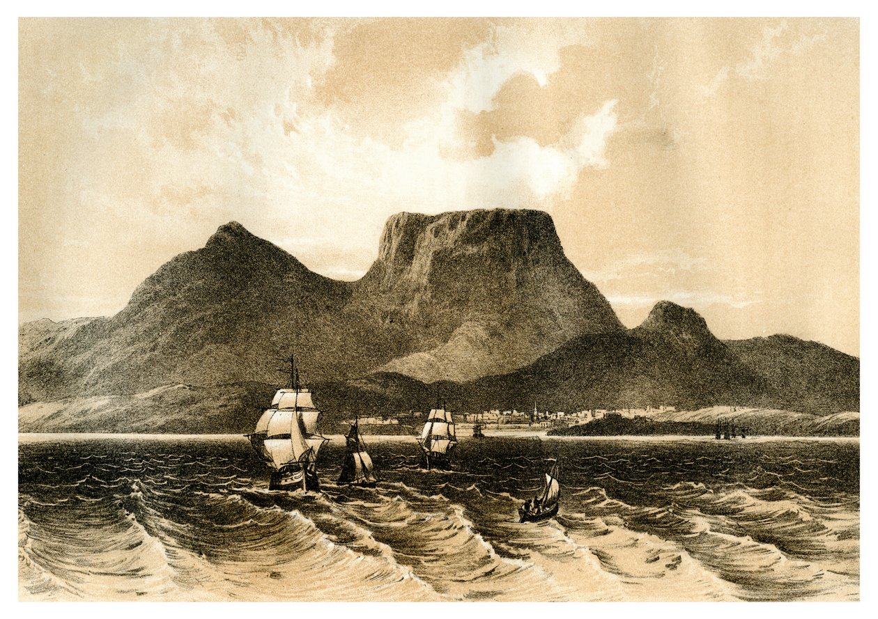 桌山，好望角，南非，1883年 作者 不明