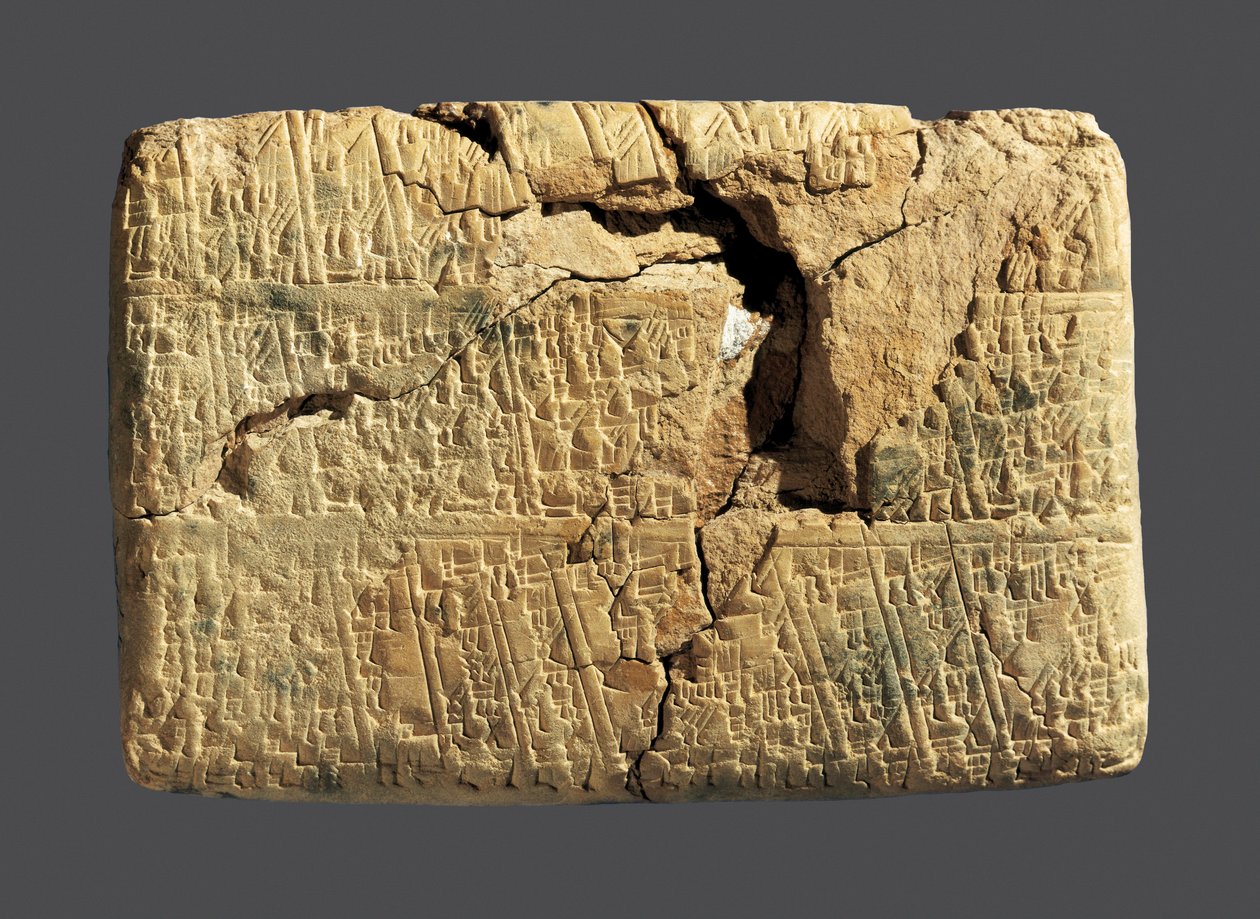 Tablet with a mathematical text. Art of Babylon. 作者 不明