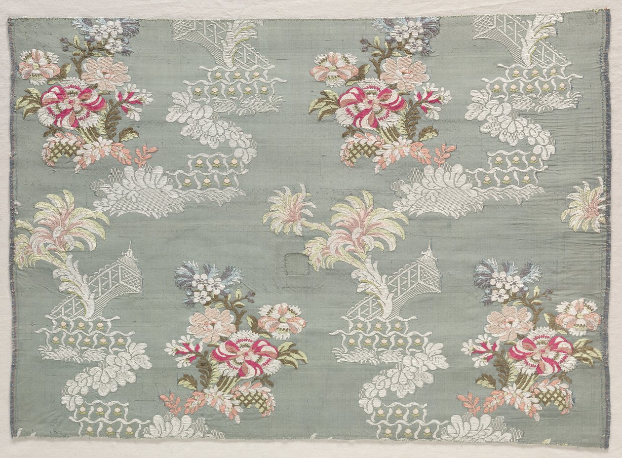 塔夫绸（Brocaded），c。 1750。 作者 不明