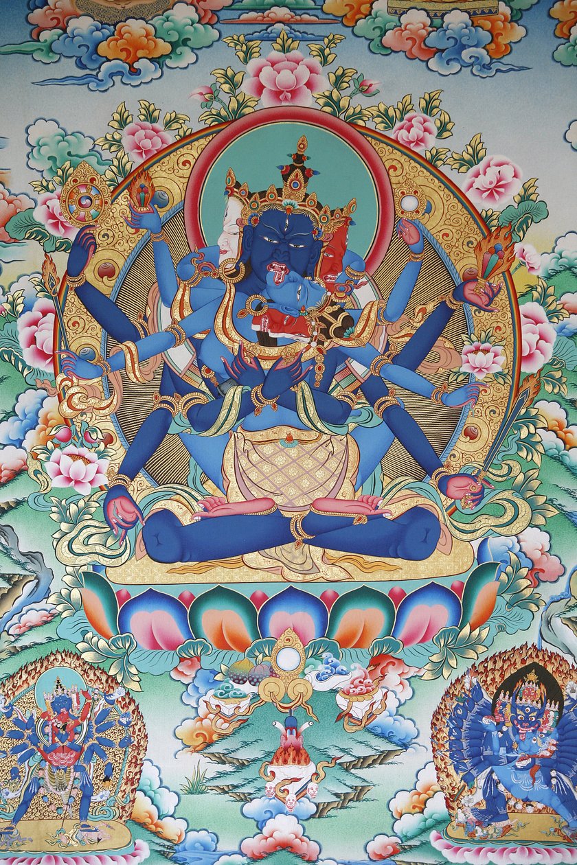 Tantrisme : Tibetan tantric goddess. Kopan monastery, Kathmandu, Nepal 作者 不明