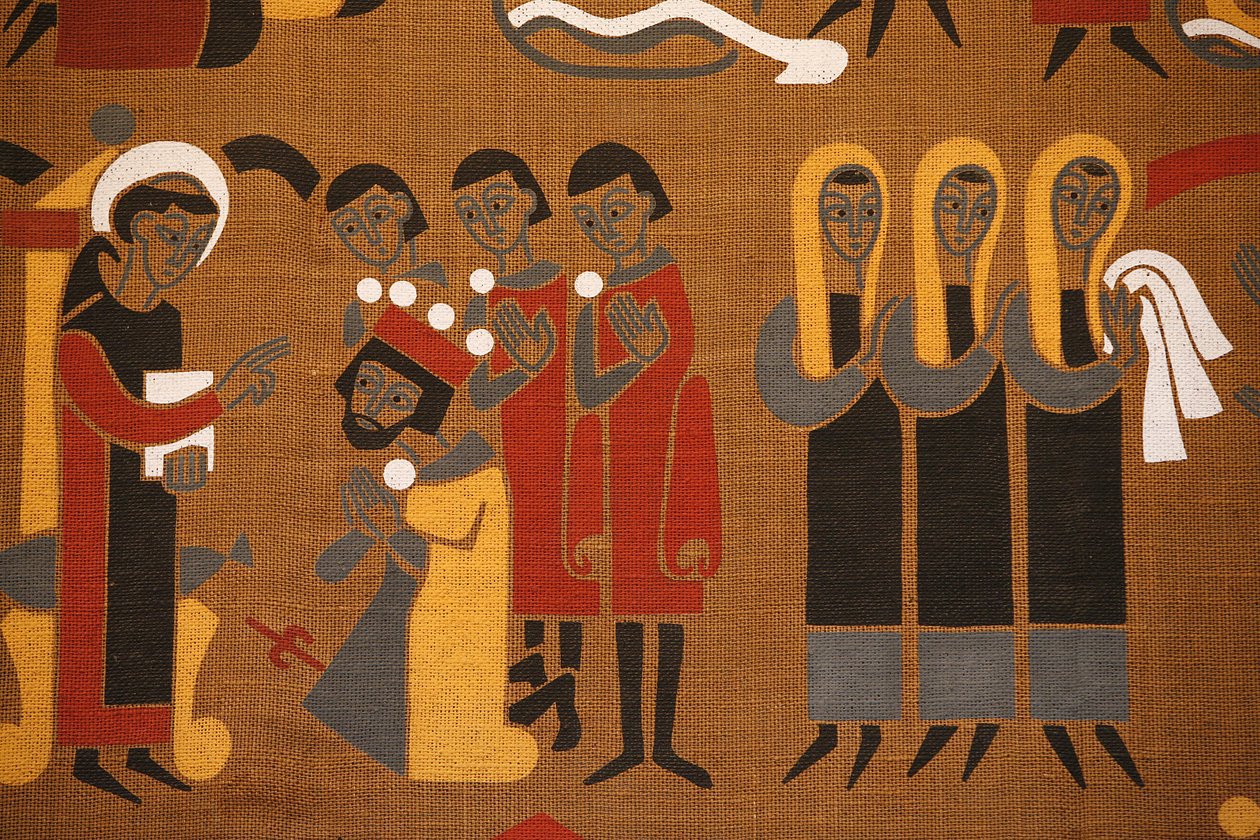 Tapestry in Saint-Pierre de Solesmes abbey : Life of Saint Benedict, Solesmes, France 作者 不明