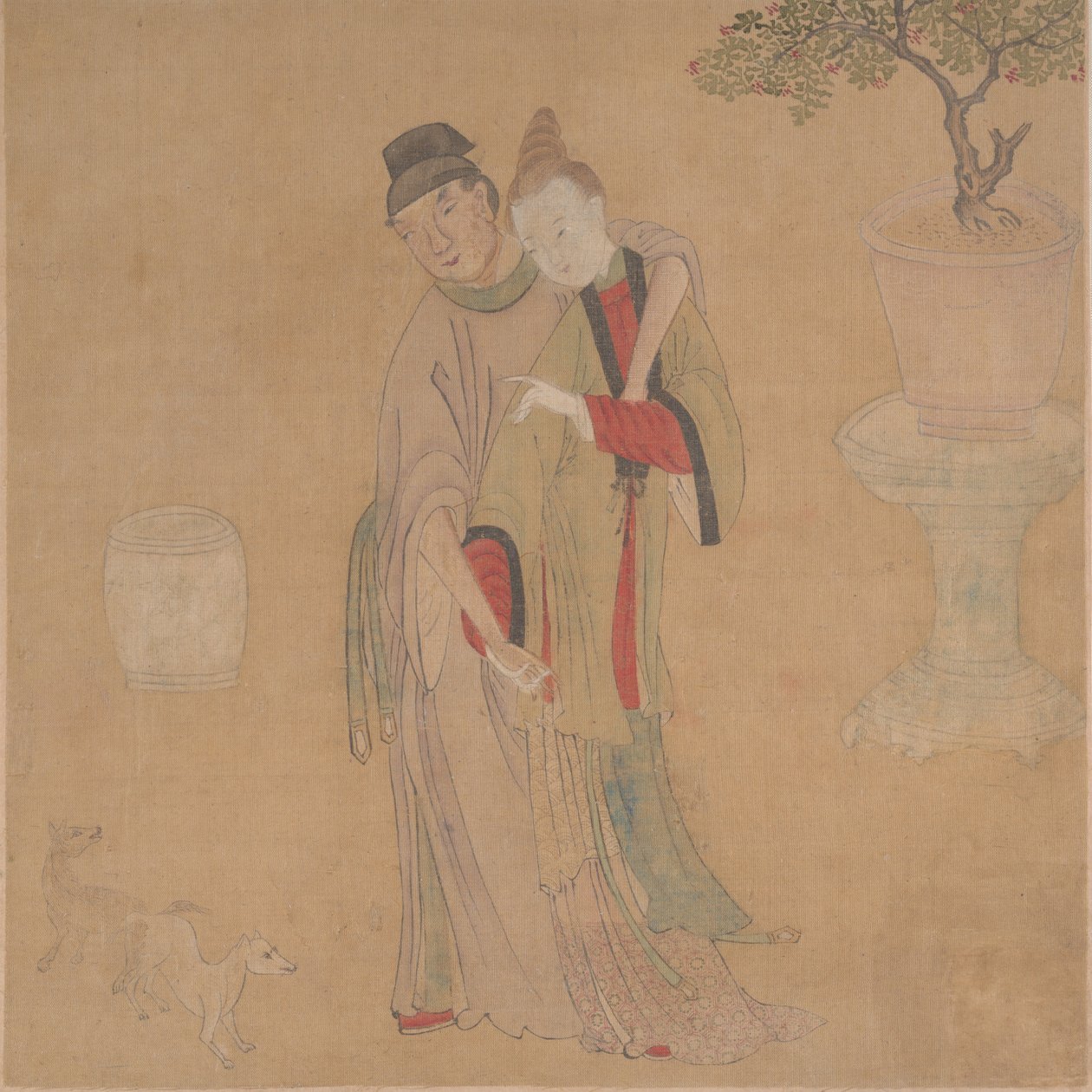 tar夫人与金发女郎，十九世纪。 作者 不明