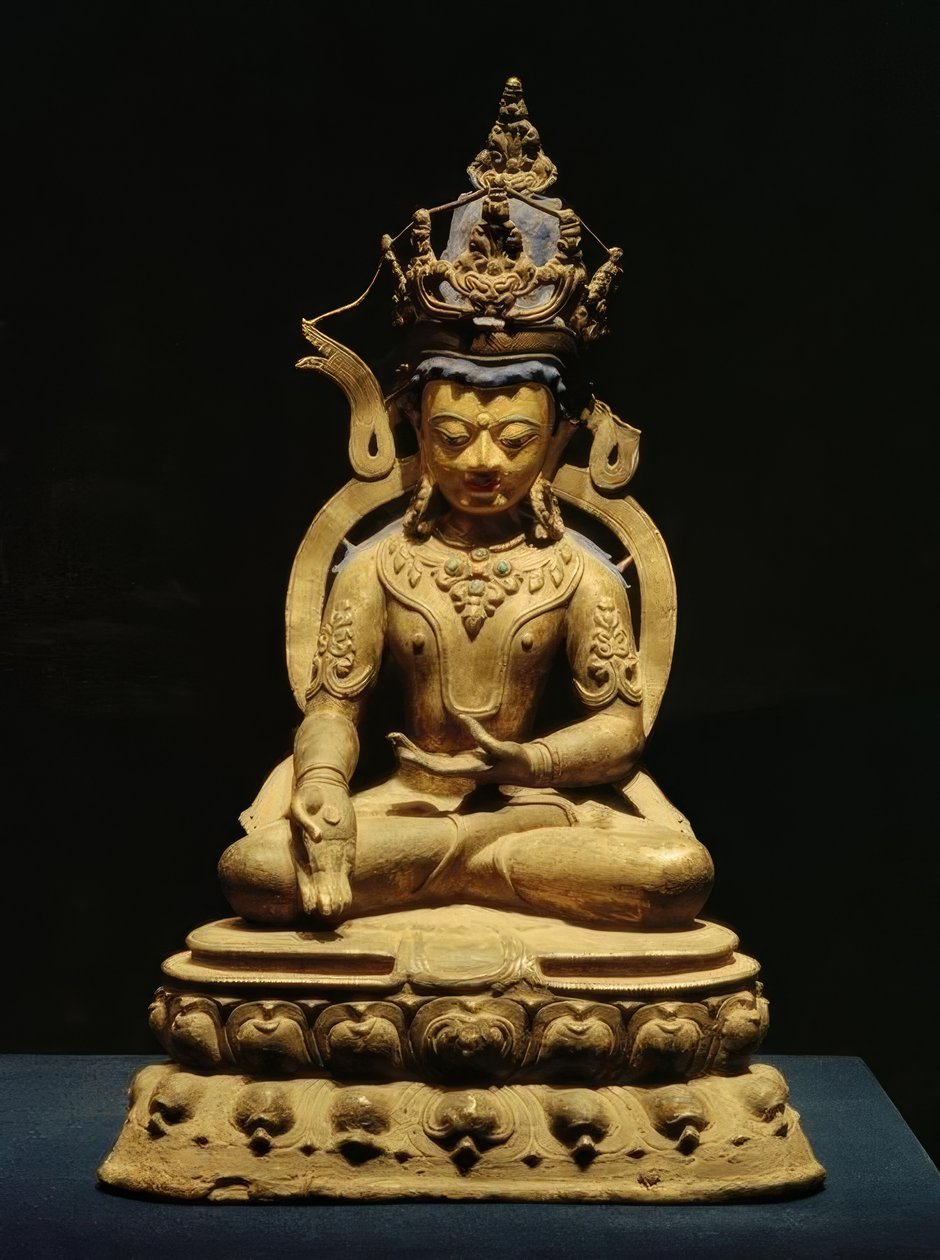 Tathagata Ratnasambhava - Skulptur，1300年r 作者 不明