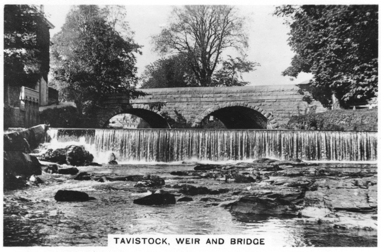 Tavistock，堰和桥，1937年 作者 不明