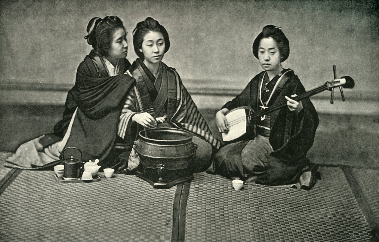 茶与音乐》，1891年。 作者 不明