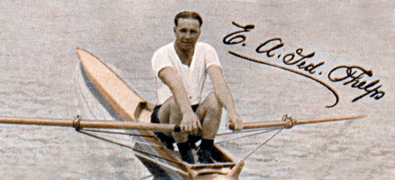 泰德·菲尔普斯（Ted Phelps），世界职业划桨冠军，1935年 作者 不明