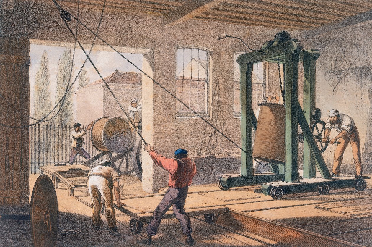 格林威治工厂的电报线，c1865 作者 不明