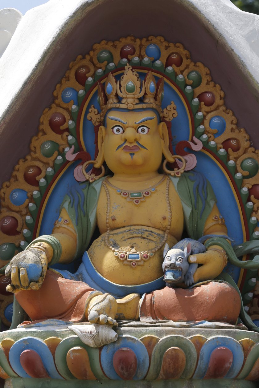 Temple of the Thousand Buddhas. Dashang Kagyu Ling congregation. Deity. Dzambala : the Buddha of Wealth, La Boulaye, France 作者 不明