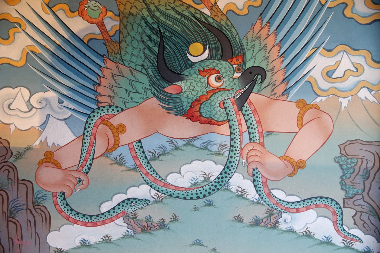 Temple of the Thousand Buddhas Dashang Kagyu Ling congregation Painting Garuda, La Boulaye, France 作者 不明