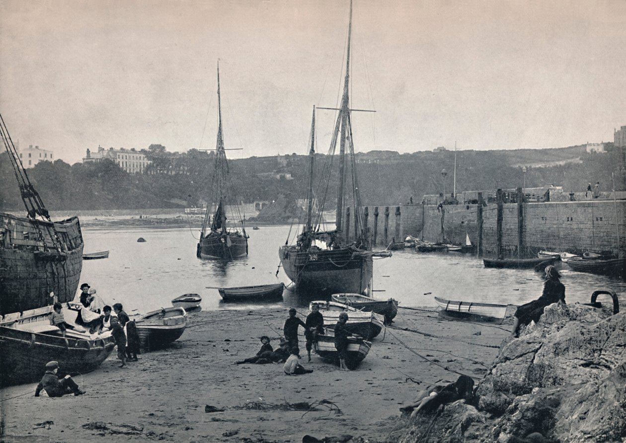 Tenby-在港口，1895年 作者 不明