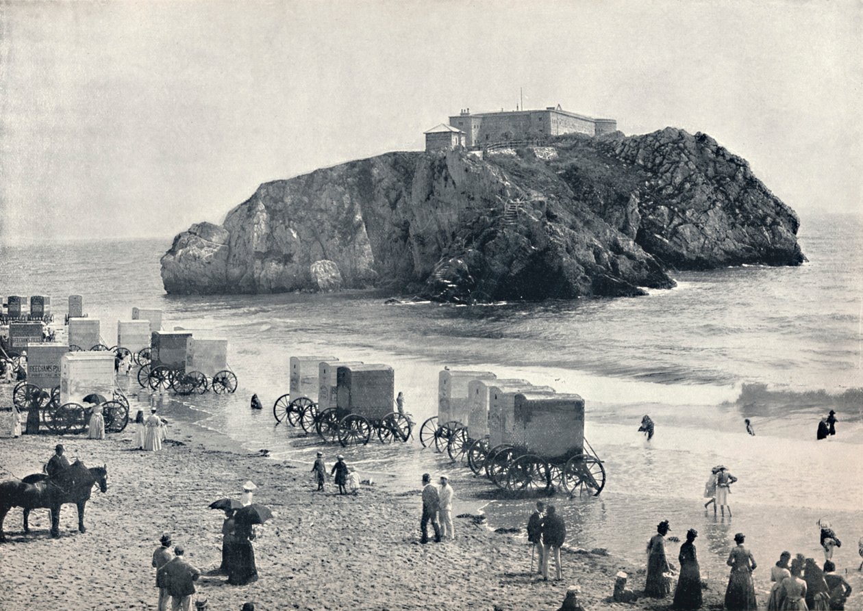 Tenby-圣凯瑟琳岩石和堡垒，1895年 作者 不明