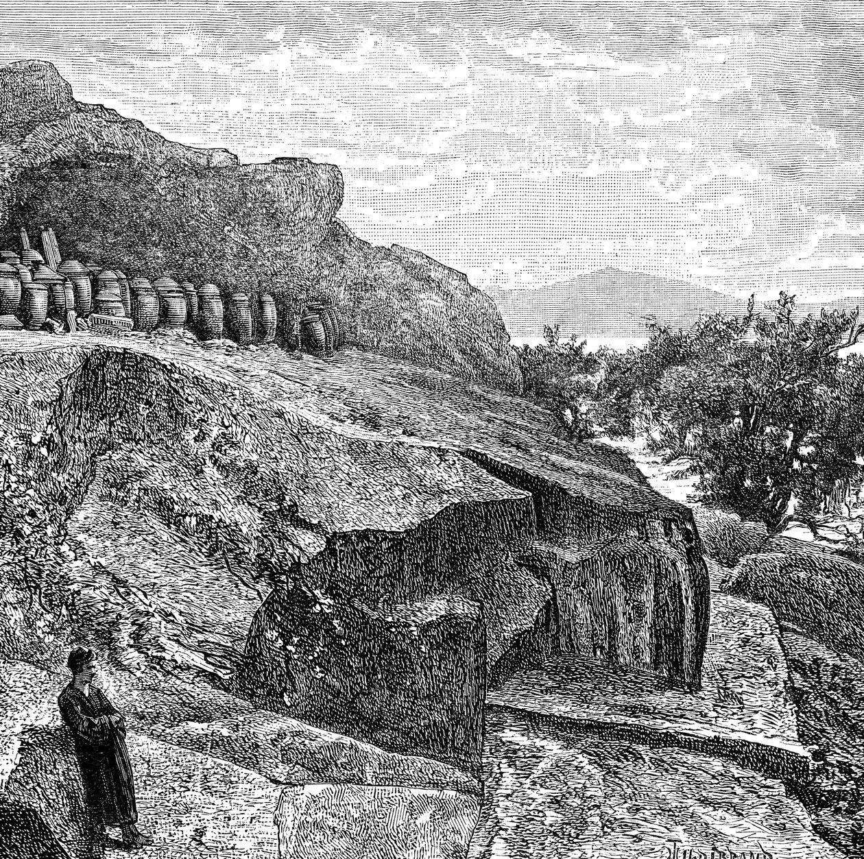 靠近淘宝的带有Am葬的露台，约建于1890年 作者 不明
