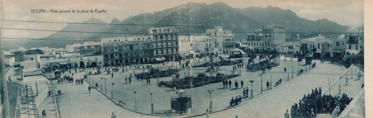 得土安-西班牙广场（c1910）的全景。 作者 不明