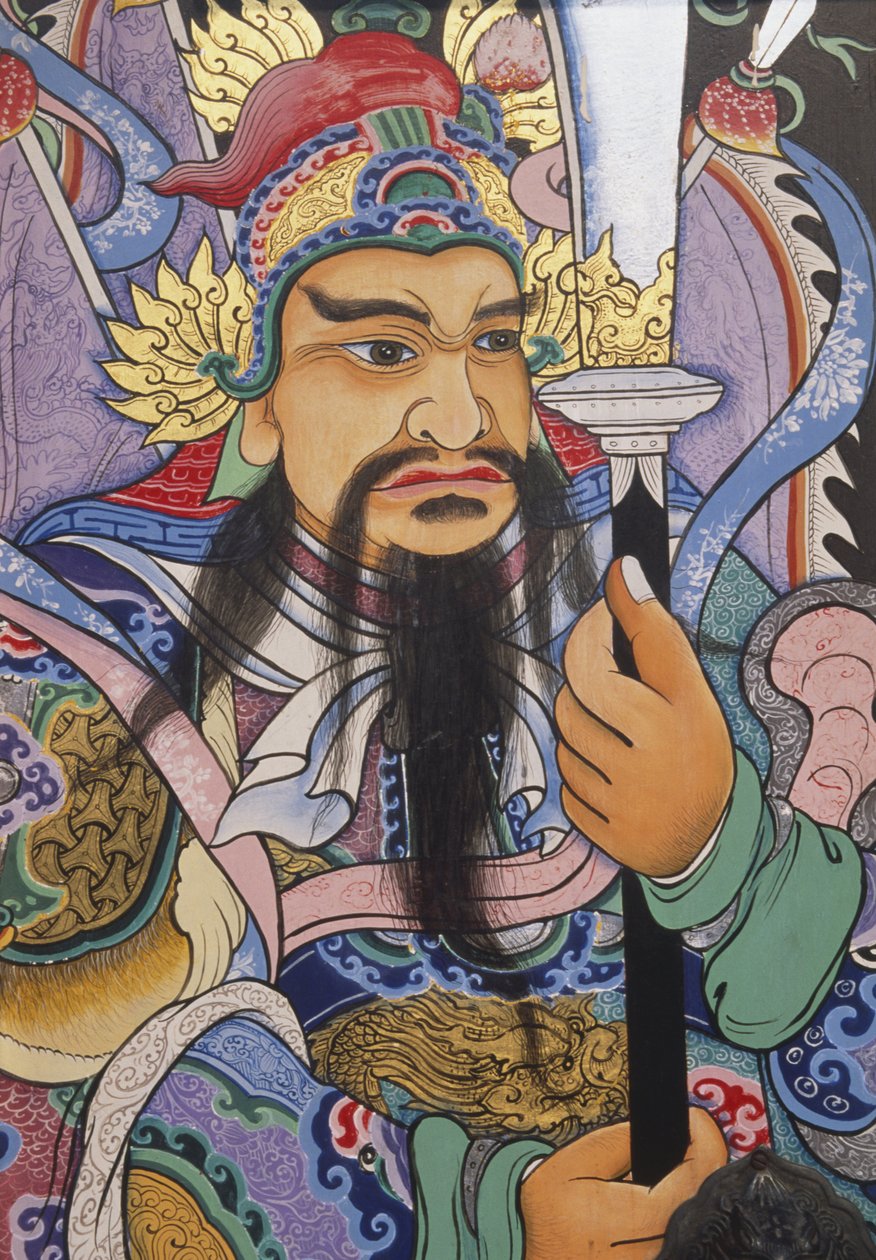 Thailand, Bangkok, Wat Pho temple, colourful 17th century painting of Chinese soldier. ©Stuart Isett/Dorling Kindersley/UIG/Leemage 作者 不明