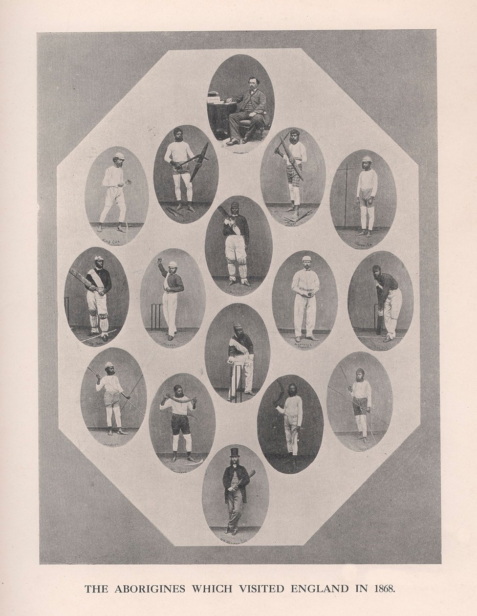 1868年，1912年访问英格兰的原住民。 作者 不明