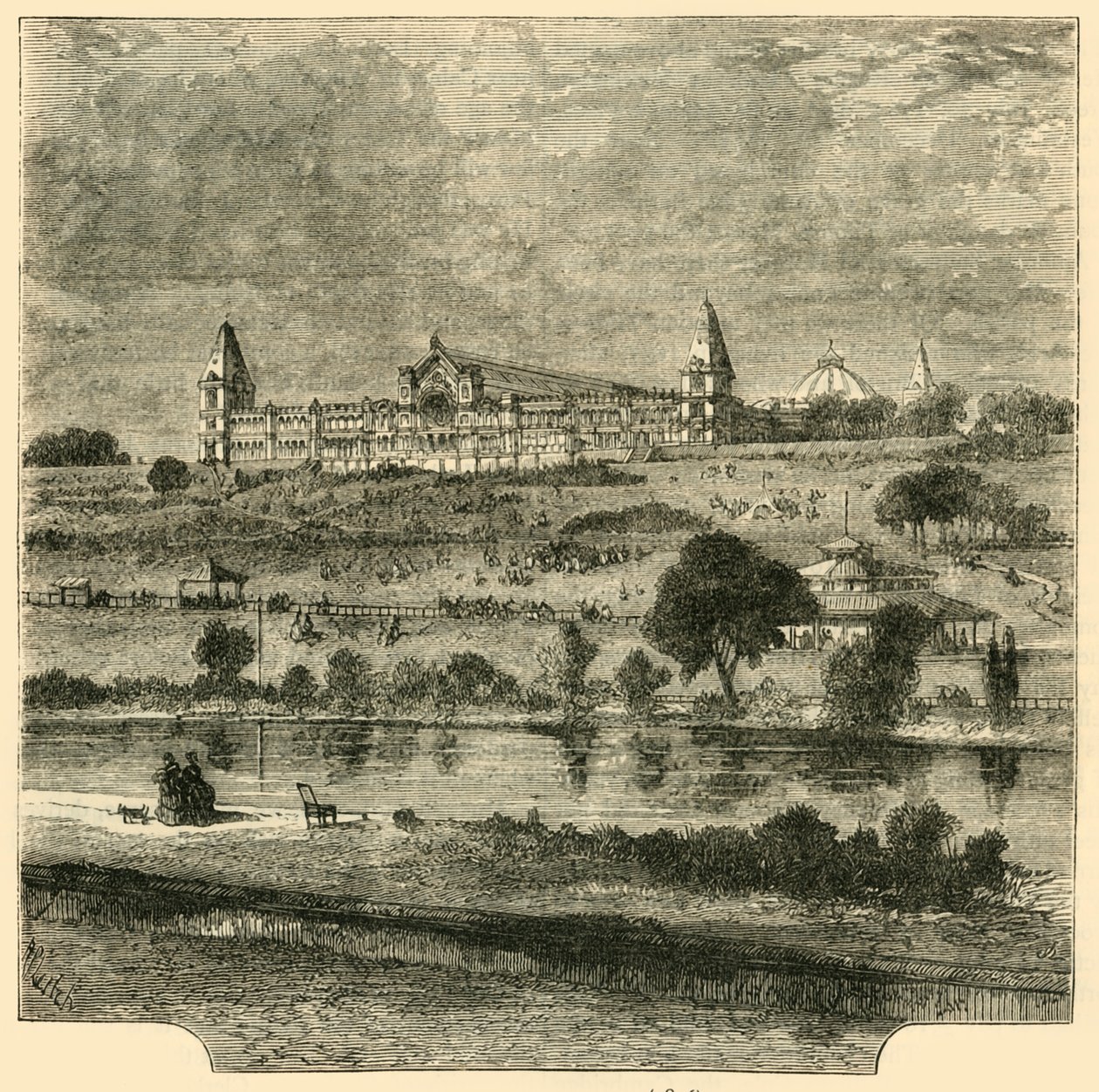 亚历山德拉皇宫（Alexandra Palace）1876，c1876。 作者 不明