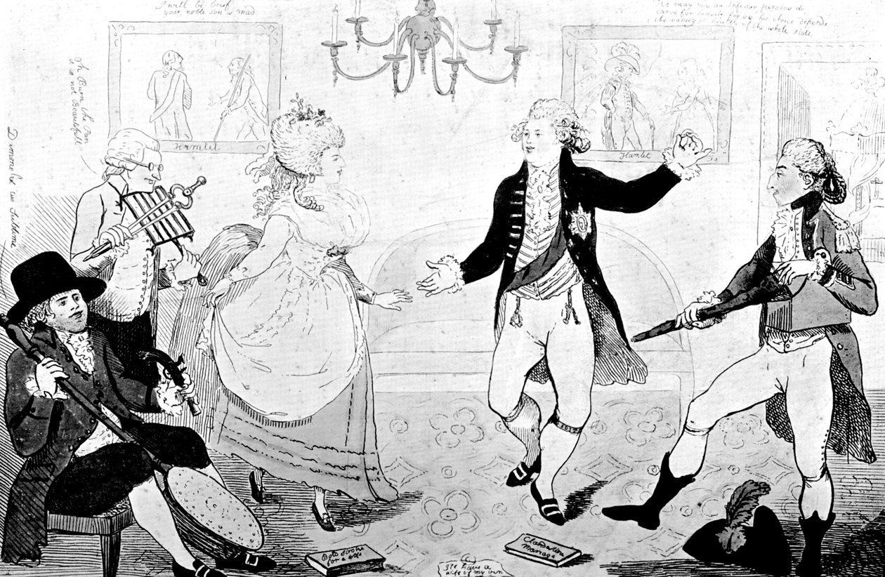 愚人节或夜晚的愚人节，1786年 作者 不明