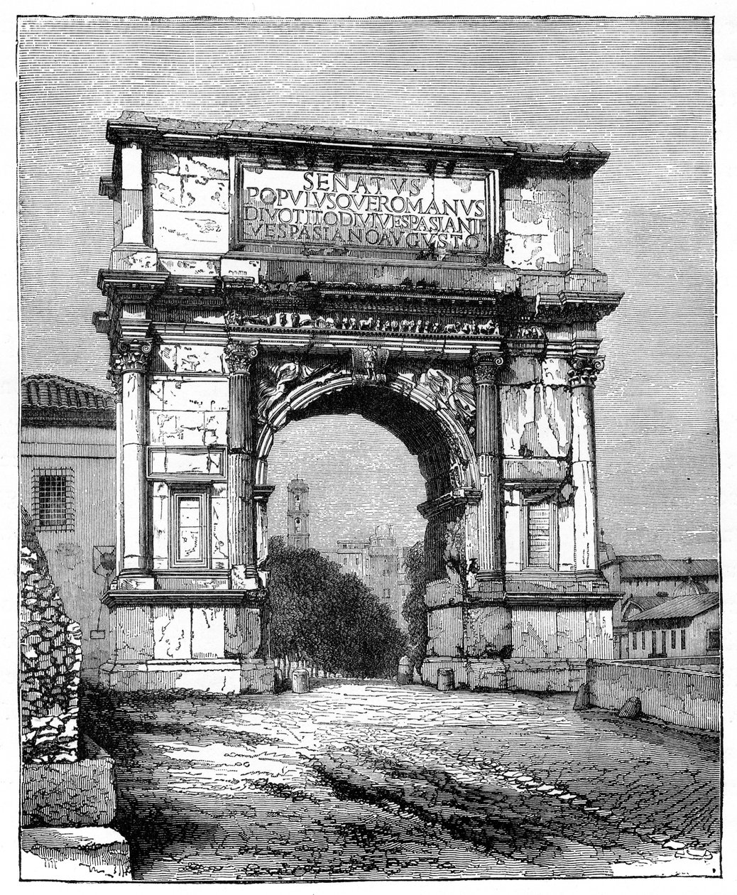 泰特斯拱门，意大利罗马，1882年 作者 不明