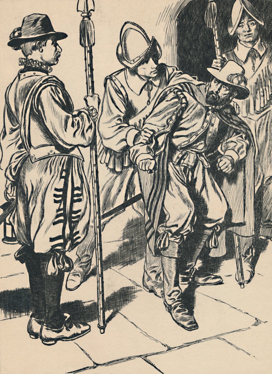 盖伊·福克斯被捕，约1907年。 作者 不明