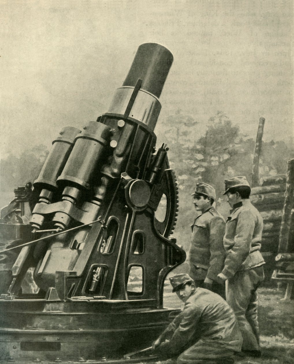 奥地利12英寸攻城榴弹炮，1914-1918，c1920。 作者 不明