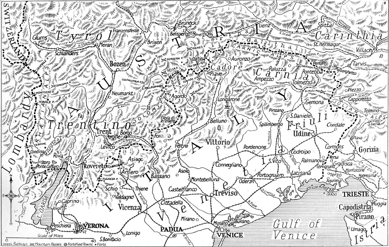 意大利奥地利边境，1915年 作者 不明