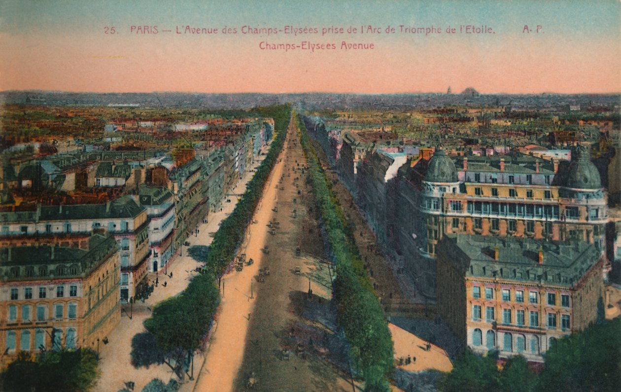 香榭丽舍大街大道，巴黎，c1920 作者 不明