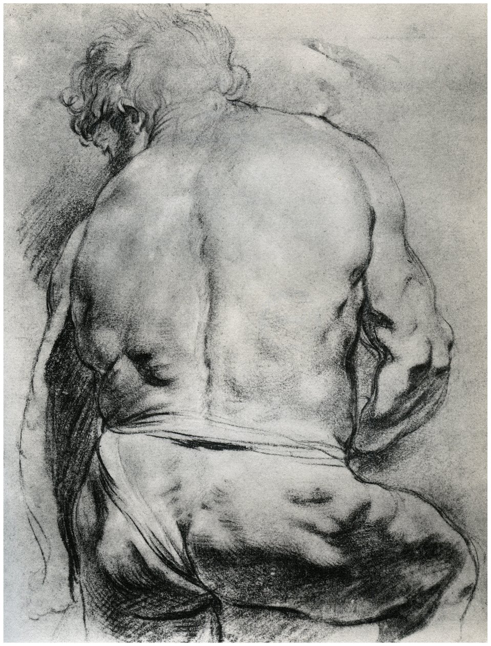 裸体男人的背影，c1610 1958 作者 不明