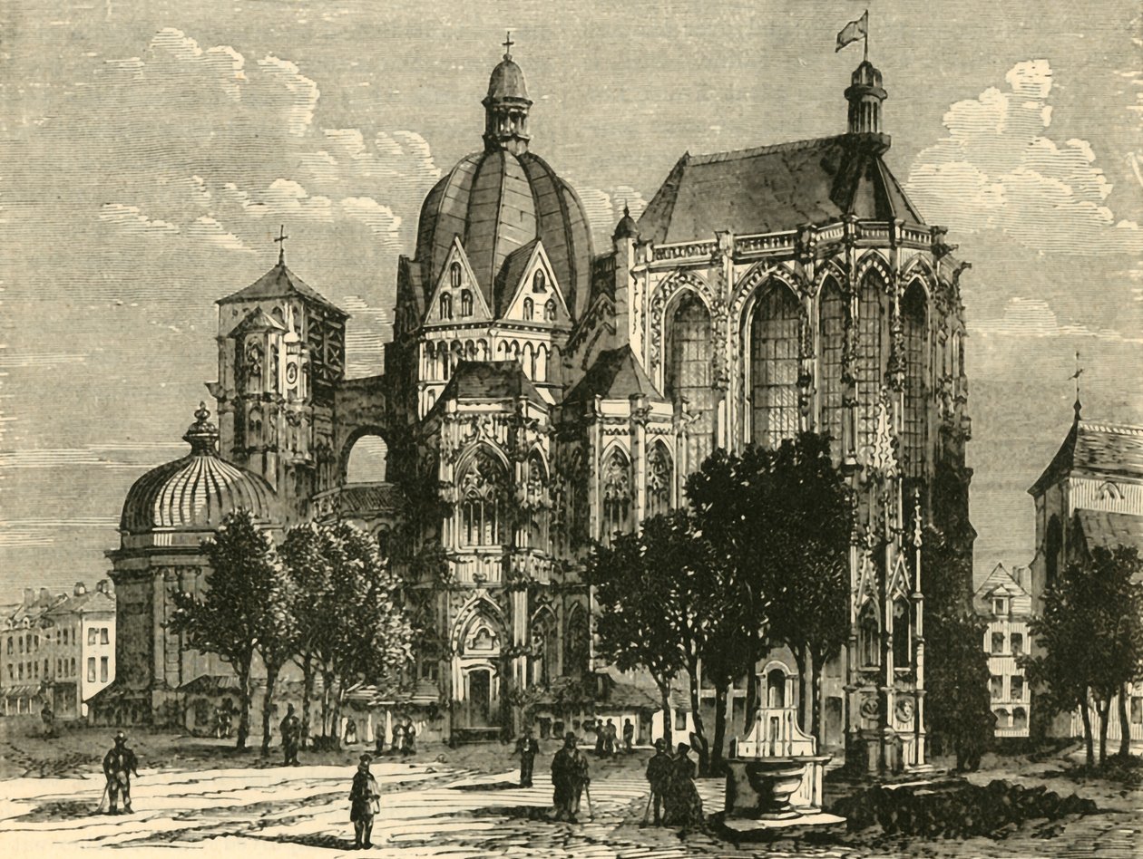 亚琛大教堂，或艾克斯·拉·夏佩尔（Aix-La-Chapelle），1890年。 作者 不明