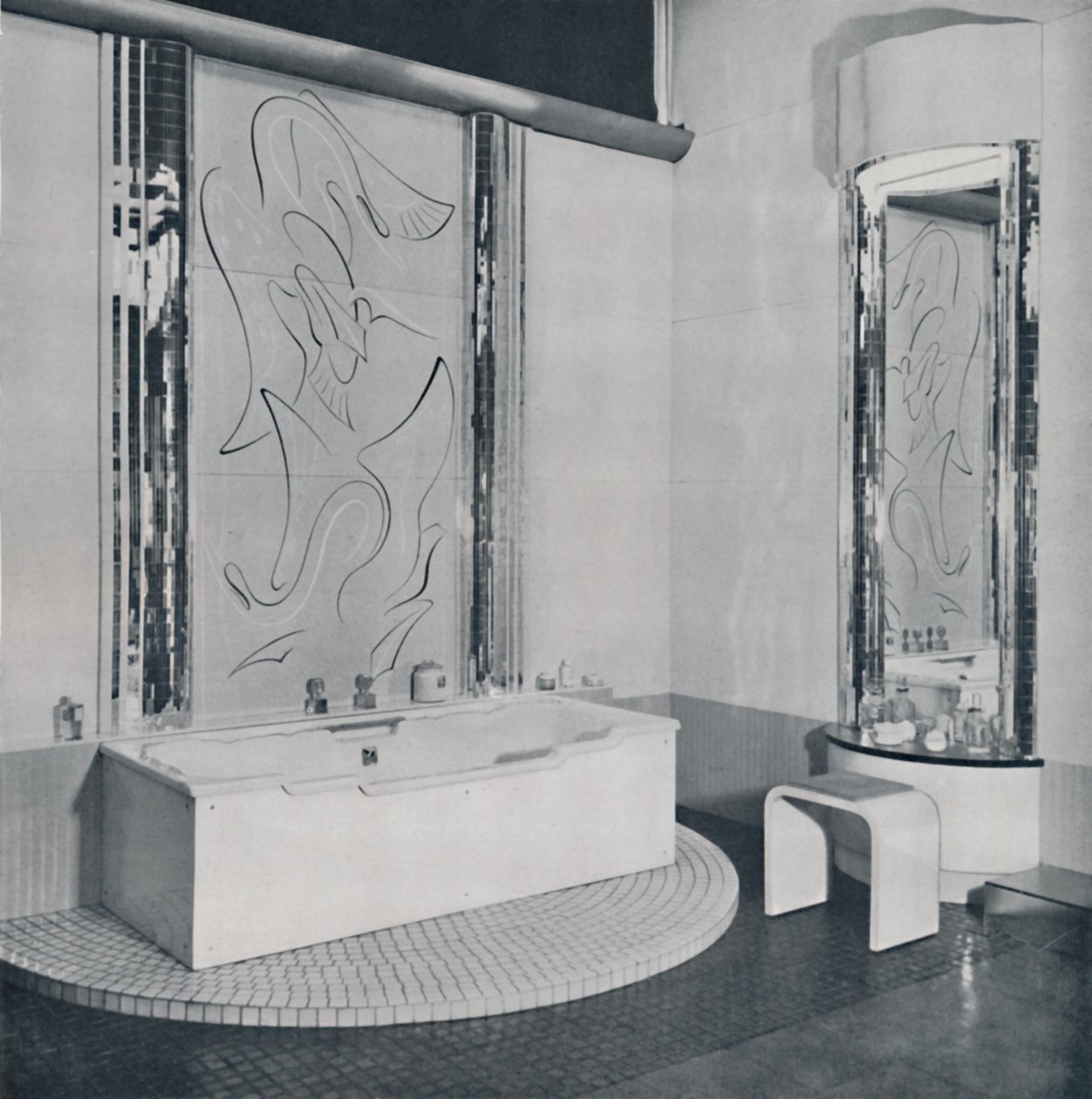 浴室，1940年 作者 不明