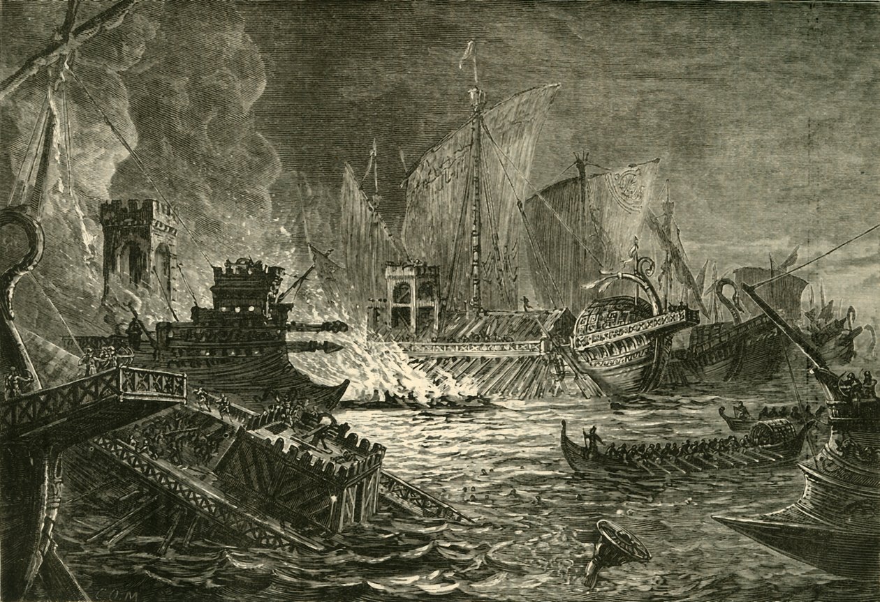 Actium战役，1890年。 作者 不明