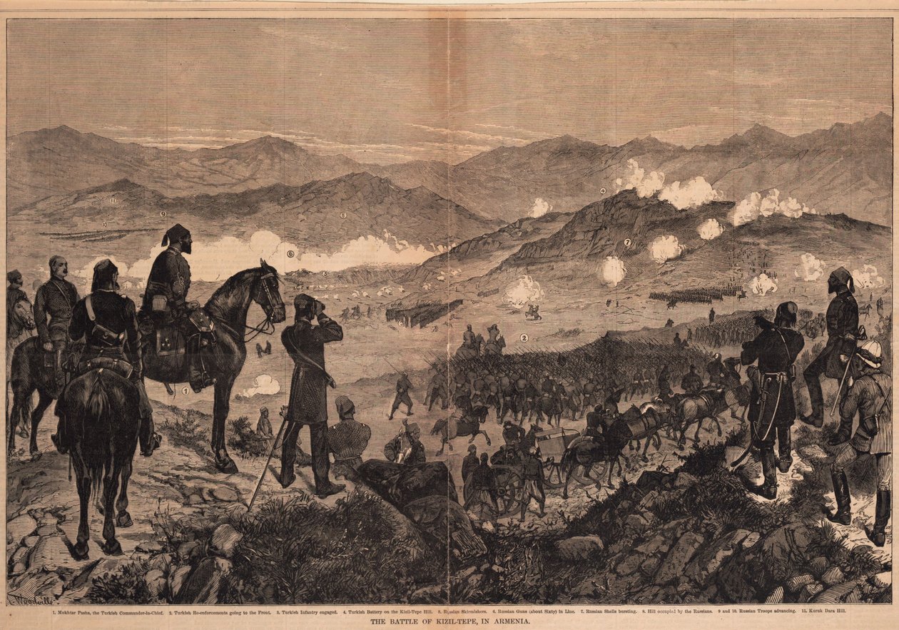 1877年6月25日的克孜勒·特佩战役，1877年 作者 不明