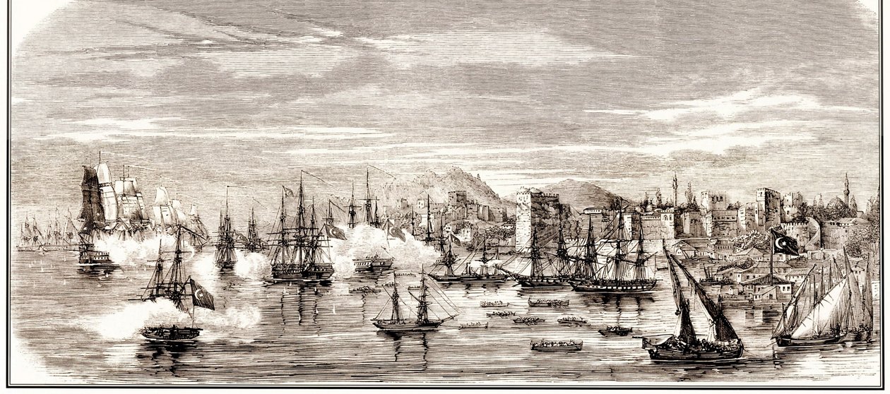 1853年11月30日，十九世纪中叶的锡诺普战役。 作者 不明